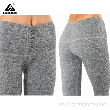 Leggings de yoga de yoga de gimnasio de cintura alta para mujer